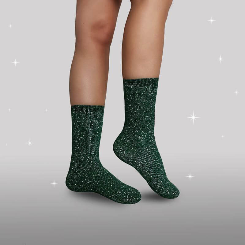 Grønne Glitter Strømper ← Køb kvalitets glitter sokker her –